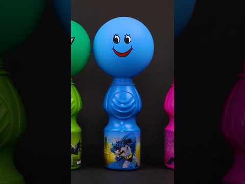 Oddly Satisfying ASMR | Green, Blue & Pink Balloon Coca-Cola Bottles & Bead Drops