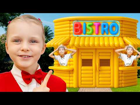 Kids Run Their Own Inflatable Balloon Bistro