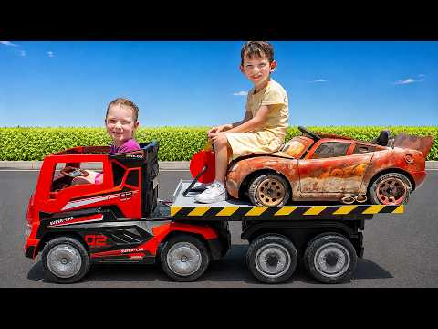 Can Alex and Dasha Fix This Broken Lightning McQueen Car?