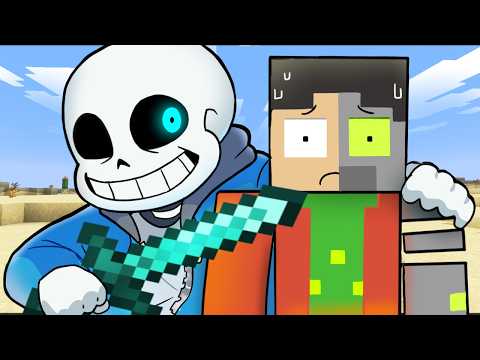 Minecraft but SANS tries to KILL ME (Animation - Manhunt)