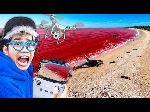 DRONE BERHASIL MEREKAM AIR LAUTAN PENUH DARAH, BOCIL2 KAMPUNG DIKEJAR...
