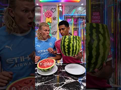 Haaland Thought He Won The Watermelon Battle 📉 #parody #football #haaland