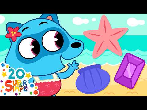 Shapes I See At The Beach 🏖️ | Oval, Star, Rectangle | Super Simple Songs