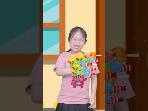 Bé học tiếng Anh qua tình huống: Mimi suýt bị kẹo nuốt chửng - Don't be greedy, Mimi! #shorts
