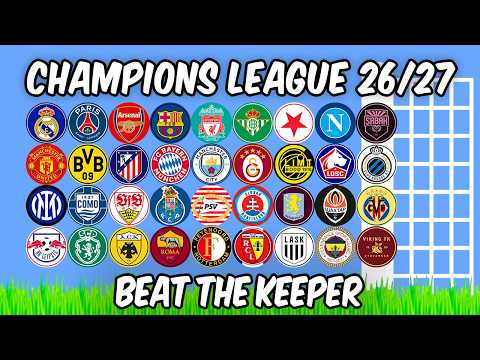 Beat The Keeper - Champions League 26/27 - Algodoo Marble Race