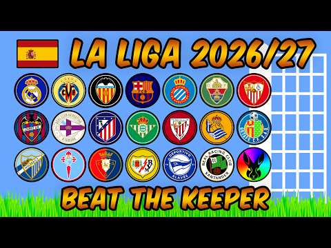 Beat The Keeper - La Liga 2026/27 - Algodoo Marble Race