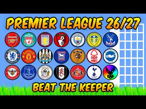Beat The Keeper - Premier League 2026/27 - Algodoo Marble Race