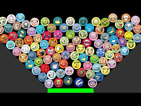 Pokemon Gen 2 Marble Race in Algodoo