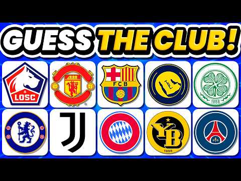 GUESS THE FOOTBALL CLUBS BY THEIR LOGOS 🔥 QUIZ FOOTBALL TRIVIA 2026