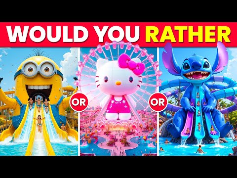 Would You Rather - Build Your Super COOL $10,000,000 WATERPARK 🌊🎢💎💖 Quiz Time