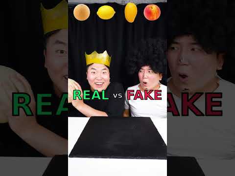 Real Food vs Fake Food 🍈🍋🥭🍑 Which One Wins? #shorts