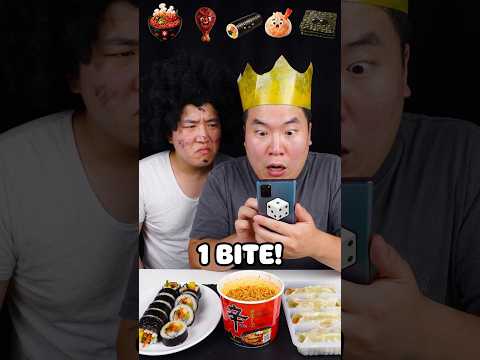 Random Bite Challenge 🎲 1–6 Bites! What Will the KING Roll? 👑 #shorts