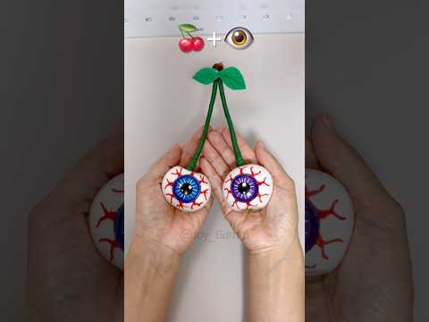 🍒+👁️Squishy DIY with Nano Tape! #Halloween Eyeballs #실리콘 테이프 #Butter Squishy