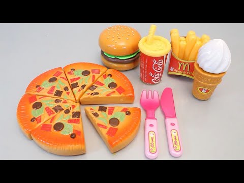 Ice Cream Pizza Velcro Cutting Kitchen Cooking Fridge Refrigerator Cash Register Toys