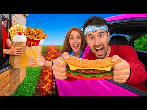 24 HORAS COMIENDO EN EL AUTO