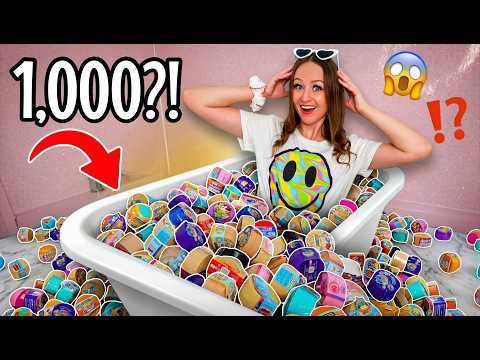 I FILLED MY BATHTUB WITH 1,000 MYSTERY DUMPLINGS!!!😱🛁⁉️*LUCKY DIP CHALLENGE!!👀* | Rhia Official♡