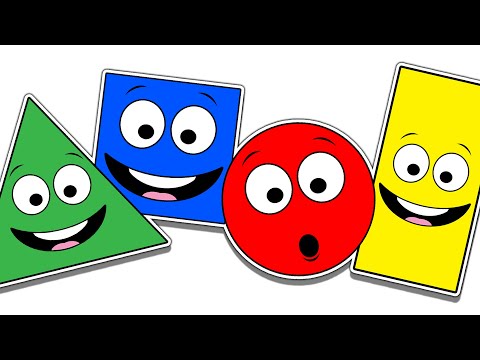 Shake Shake Shake POP!  Learn to Spell Shapes! Learn Colours!