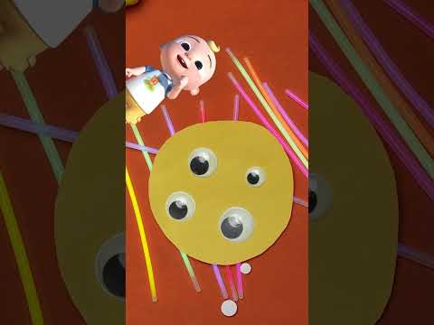 LETS DIY A BIG Glow Spider🕸️🕷️ #cocomelon #shorts #learningvideos