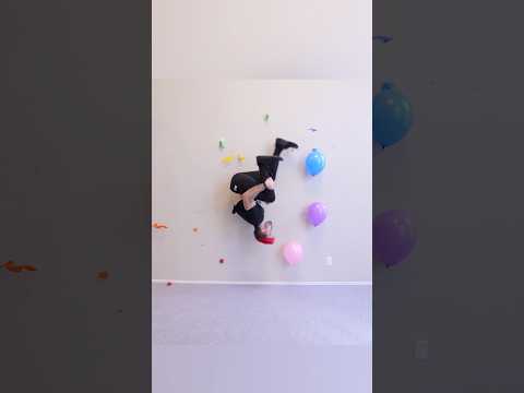 Backflip balloon pop challenge 🎈