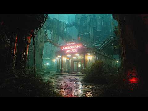 Late Night at Deckard’s Underground Arcade | Rainy Blade Runner Ambience (8 Hours)