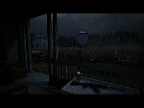 Zombie Apocalypse | Night Watch at Farmhouse | Rain Ambience & Distant Undead Sounds