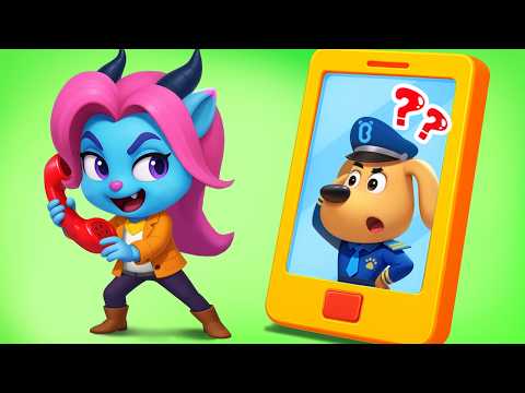 คอลเซ็นเตอร์อ้างเป็นตำรวจ | การ์ตูนเด็ก | เบบี้บัส | นายอำเภอลาบราดอร์ | Kids Cartoon | BabyBus