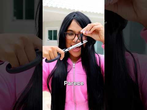 TESTEI O CABELO FAKE ! #shorts