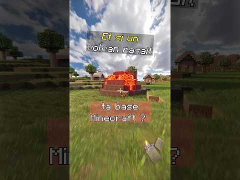 Et si un volcan rasait ta base Minecraft ? #minecraft #minecraftupdate #gaming