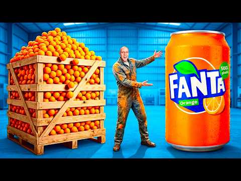 Я СДЕЛАЛ ГИГАНТСКУЮ FANTA ИЗ 1 ТОННЫ АПЕЛЬСИНОВ !!!