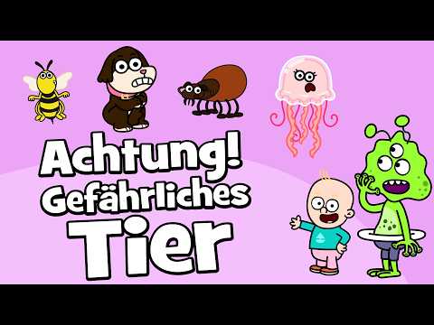 ♪ ♪ Kinderlied Tiere - Achtung! Gefährliches Tier – Hurra Kinderlieder