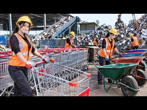 Transforming Rusty Shopping Carts into Heavy-Duty Wheelbarrows! 
