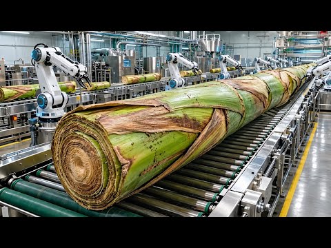 Inside a Massive High-Tech Banana Stem Factory (Full Process)