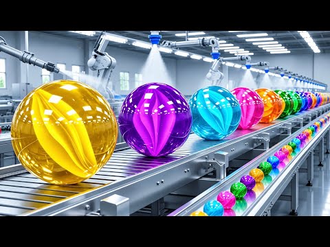 Shocking 1500°C Melting Process: How Glass Marbles Are Manufactured! 
