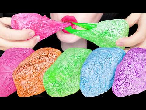 ASMR MOCHI WRAPPED CHEESECAKE 모찌 치즈케이크 먹방 MUKBANG, EATING