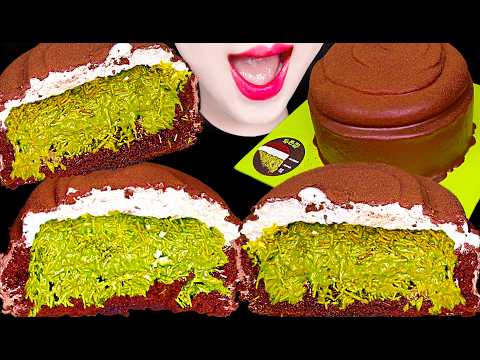 ASMR DUBAI MOCHI CHOCOLATE CAKE 두바이 마시멜로우 초콜릿 케이크 먹방 MUKBANG, EATING