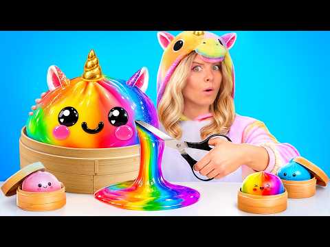GIANT RAINBOW Dumpling Squishy| DIY with Troom Troom