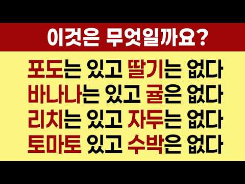 눈치 빠른 한국인은 15초 안에 맞히는 있다 없다 퀴즈