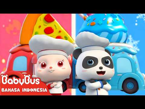 Makanan Panas vs Makanan Dingin! 🔥❄️ | Lagu Makanan | Lagu Anak-anak | BabyBus Bahasa Indonesia
