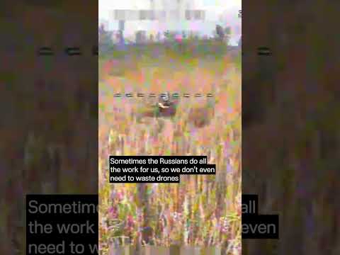 Sometimes Russians Do All the Work For Ukrainian Soldiers #warinukraine