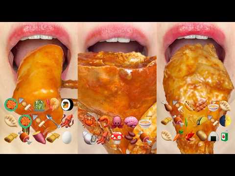 asmr VERY SPICY EMOJI FOOD MUKBANG COLLECTION 매운 이모지 먹방 모음 eating sounds
