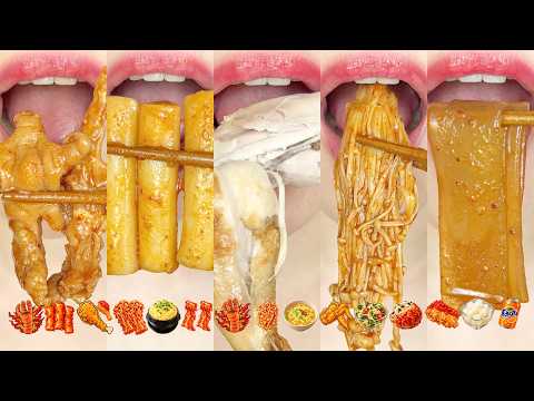 asmr SPICY CHICKEN FEET TTEOKBOKKI 매운 닭발 치킨 MUKBANG eating sounds