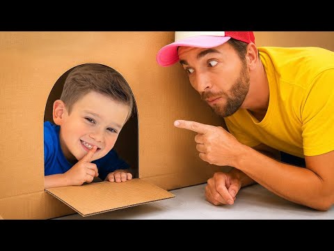 Mike plays hide and seek with Uncle at home