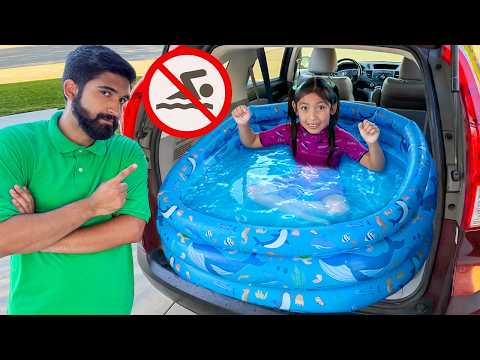 Maddie Puts a Pool Inside the Car!