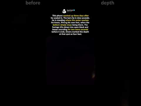 His phone washed up three days later 📹
