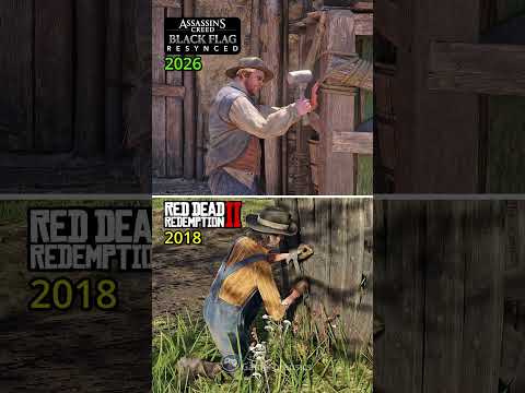 AC Black Flag Resynced VS RDR 2 - NPC Animations