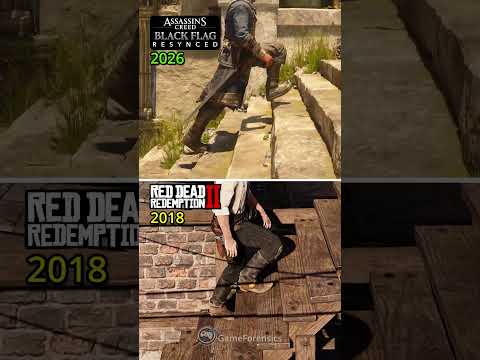 AC Black Flag Resynced VS RDR 2 - Leg Movement Comparison
