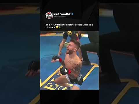 The greatest MMA celebration of all time? 🦖😂