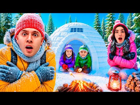 24 HORAS ACAMPANDO EN LA NIEVE 