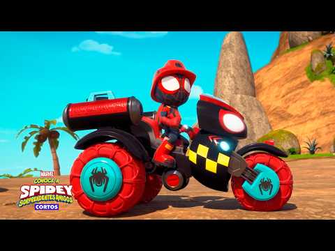 El Bote Rescata-telarañas y la Motocicleta de Spin | Conoce a Spidey y sus sorprendentes amigos